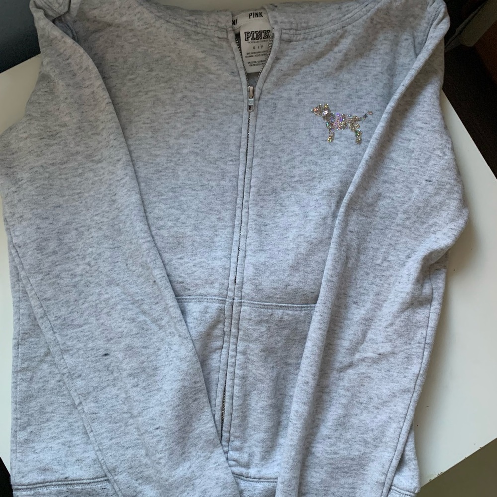 PINK Zip Up Sweater